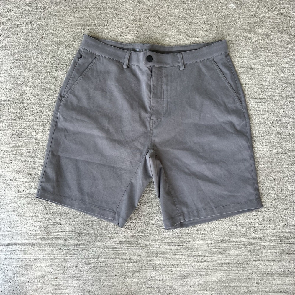 Myles Men's 9" Tour Stretch Chino Shorts Gray Golf Travel Hiking Size 36